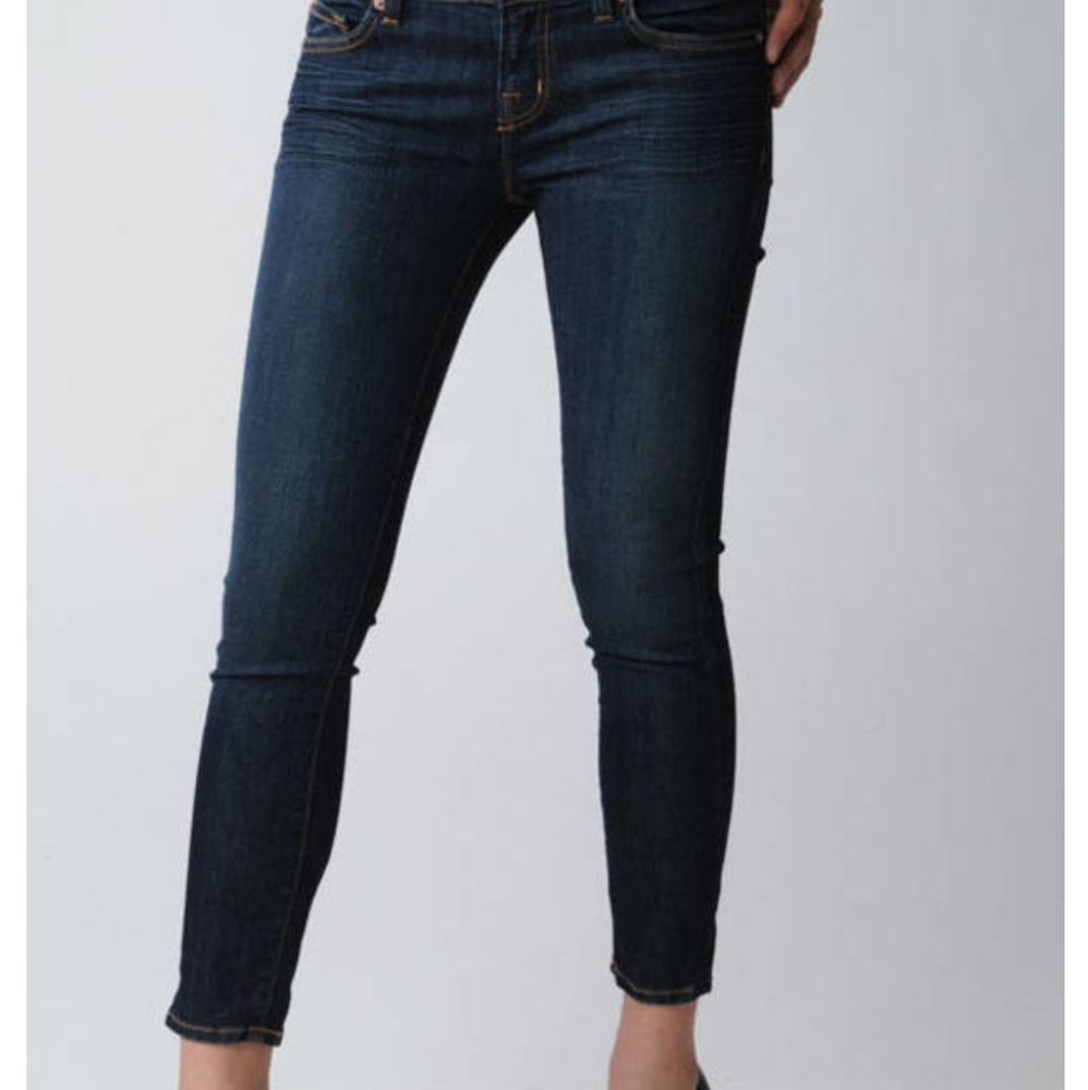 J Brand dark denim stretch crop jeans